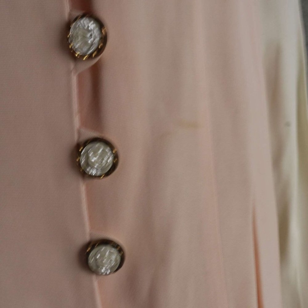 Euc Perceptions Pink Solid Vintage Jacket Size 9/… - image 3